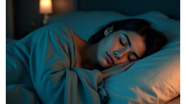 Person sleeping peacefully in a comfortable bed, illustrating advanced sleep optimization techniques.